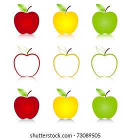 Apple set. Vector