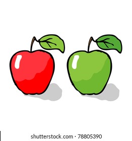 Apple set. Vector
