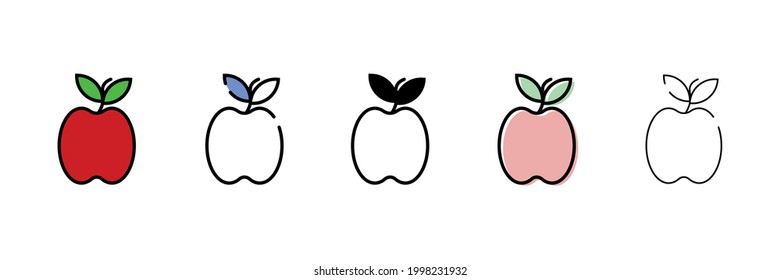 apple set vector type icon