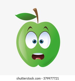 Apple shape cartoon 