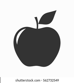 Apple shape icon. Flat design vector illustration