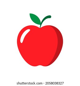 Apple shape icon. Fruit silhouette symbol logo. Vector illustration image. Isolated on white background.