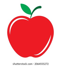 Icono de forma de Apple. Logo del símbolo de la silueta de fruta. Imagen de la ilustración del vector. Aislado sobre fondo blanco.