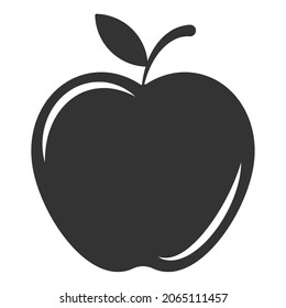 Apple shape icon. Fruit silhouette symbol logo. Vector illustration image. Isolated on white background.