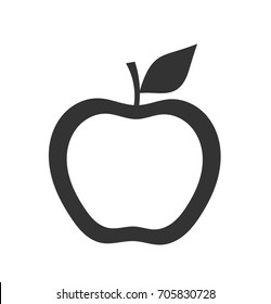 Apple shape icon or label. Vector illustration