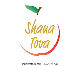 Apple shape Shana Tova Greeting card