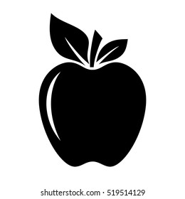 Apple shape vector icon vector on white background. Apple icon. Black apple shape. Vector apple icon.