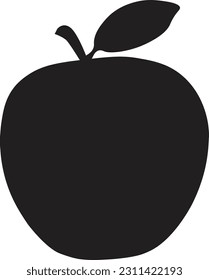 vector de forma de manzana. vector de silueta de manzana 