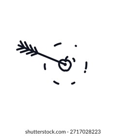 Ícone de logotipo de fotografia da Apple. Direcionamento. Desenho de rabiscar desenhado à mão.