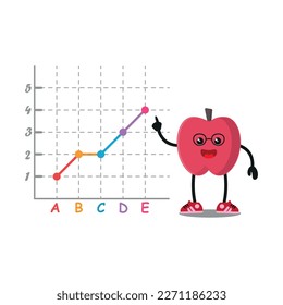 apple show infographic for monitoring data in market vector