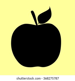 Apple sign. Flat style icon vector illustration.