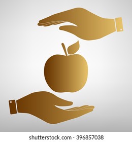 Apple sign Golden Effect.