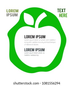 Apple sign icon. Vector illustration.