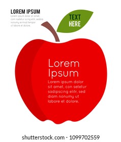 Apple sign icon. Vector illustration.