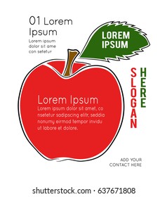 Apple sign icon. Vector illustration.