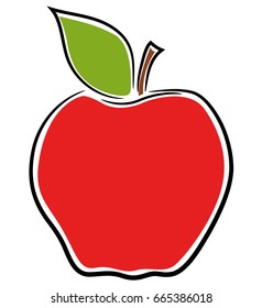 Apple sign icon. Vector illustration.