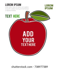Apple sign icon. Vector illustration.