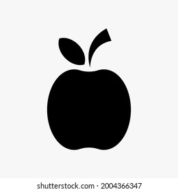 signo de manzana sobre fondo blanco. icono de vector de línea