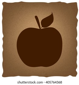 Apple sign. Vintage effect