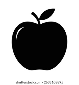 Apple silhouette, Apple cartoon silhouette