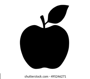 apple silhouette icon symbol