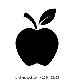 Apple Silhouette Icon Vector