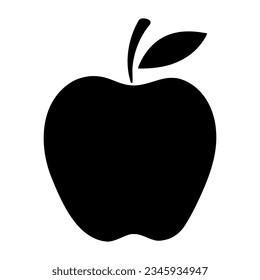 Apple silhouette isolated. Vector illustration