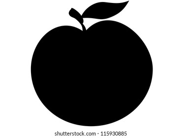 Apple silhouette symbol