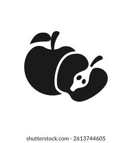 apple silhouette vector illustration eps 10