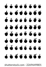 Conjunto de iluminación de vectores de silueta de Apple