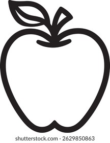 apple silhoutte vector art illustration
