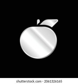 Apple silver plated metallic icon