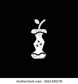 Apple silver plated metallic icon