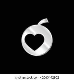 Icono metálico plateado de Apple