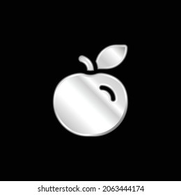 Icono metálico plateado de Apple