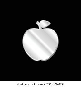 Apple silver plated metallic icon