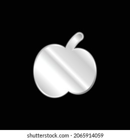 Icono metálico plateado de Apple