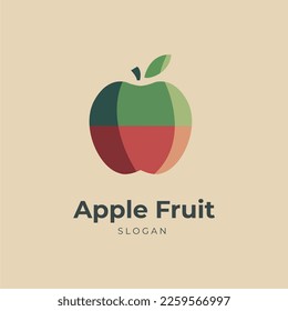 Apple simple geometric logo minimalist