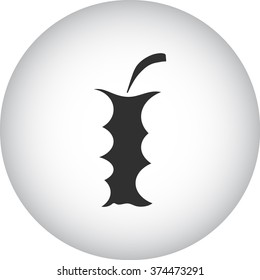 Apple simple icon on colorful round background