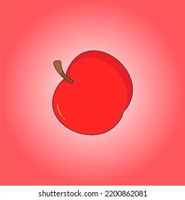 apple simple isolated vector image