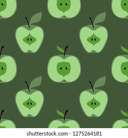 Apple simple pattern. Minimal colour design.