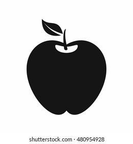 Apple in simple style isolated on white background vector illustration