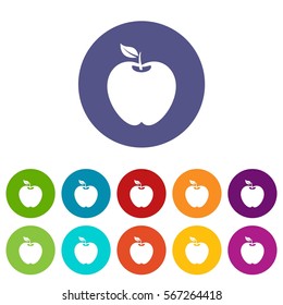 Apple in simple style isolated on white background vector illustration