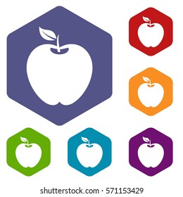 Apple in simple style isolated on white background vector illustration