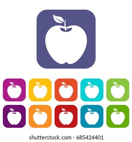 Apple in simple style isolated on white background vector illustration