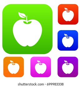 Apple in simple style isolated on white background vector illustration