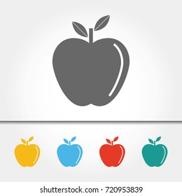 Apple Single Icon Vector Illustration