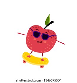 apple skateboarding in summer