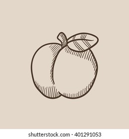 Apple sketch icon.