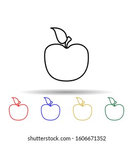 an Apple sketch multi color style icon. Simple thin line, outline vector of education icons for ui and ux, website or mobile application